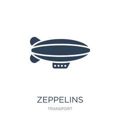 zeppelins icon vector on white background, zeppelins trendy filled icons from Transport collection, zeppelins vector illustration