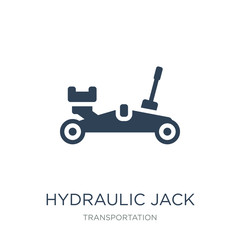 hydraulic jack icon vector on white background, hydraulic jack trendy filled icons from Transportation collection, hydraulic jack vector illustration