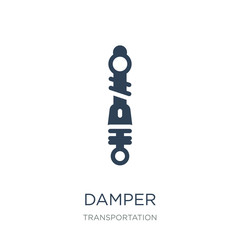 damper icon vector on white background, damper trendy filled icons from Transportation collection, damper vector illustration