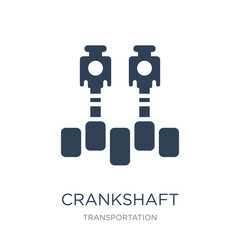 crankshaft icon vector on white background, crankshaft trendy filled icons from Transportation collection, crankshaft vector illustration