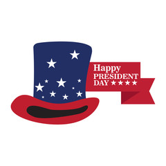 Isolated president day label. Vector illustration design