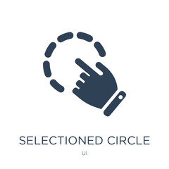 selectioned circle icon vector on white background, selectioned circle trendy filled icons from UI collection, selectioned circle vector illustration