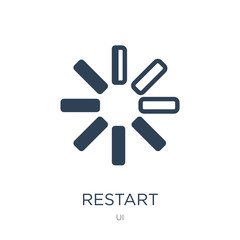 restart icon vector on white background, restart trendy filled icons from UI collection, restart vector illustration