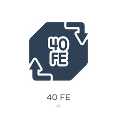 40 fe icon vector on white background, 40 fe trendy filled icons from UI collection, 40 fe vector illustration