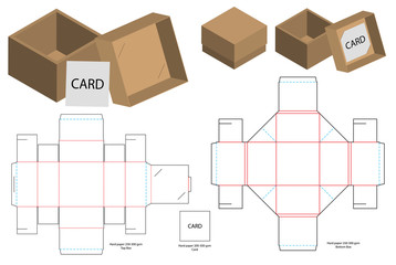 Obraz premium Box packaging die cut template design. 3d mock-up
