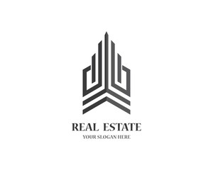 Real estate logo icon illustration