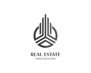 Real estate logo icon illustration