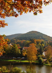 Obraz premium Schonau village in Germany, Dahner Felsenland,2008