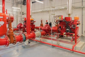 Fire fire fighting pining install with high performance gate valve in fire pump room