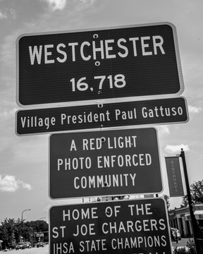 Westchester Illinois Population Sign