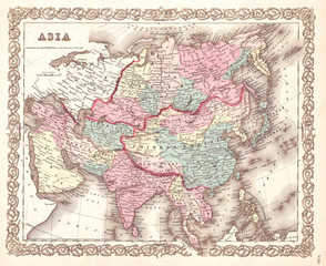 1855, Colton Map of Asia