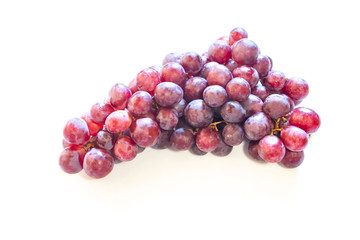 red grape on white background
