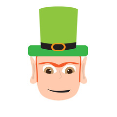 Avatar of a irish elf. Vector illustration design
