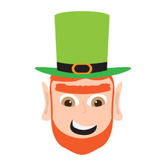 Avatar of a anfry irish elf. Vector illustration design