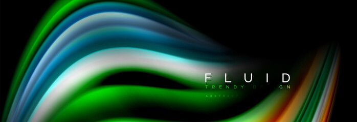Fluid wave line background or pattern. Geometric technology abstract background. Movement effect.