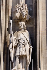 Fototapeta na wymiar medieval statues in Cologne Cathedral, Koln,Germany,2017