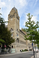 Fototapeta na wymiar Former Prussian government building tower, in Koblenz , 2017