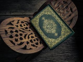 Koran - holy book of Muslims ( public item of all muslims )  , still life