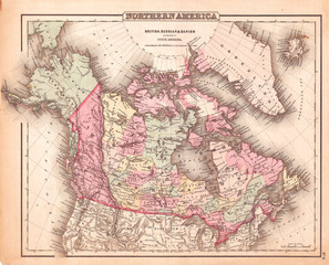 1857, Colton Map of Canada and Alaska