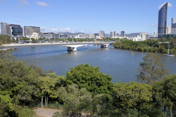 Fototapeta na wymiar Brisbane the Capital City of Queensland State Australia Aerial Landscape View