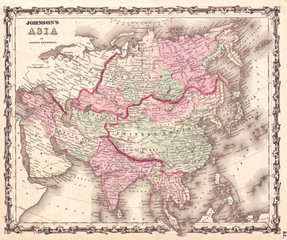 1861, Johnson Map of Asia