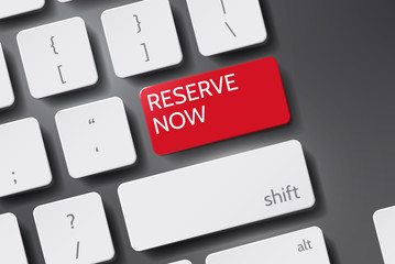 Button "Reserve Now" on 3D keyboard Vector. Reserve Now icon vector. Button keyboard with Reserve Now text.