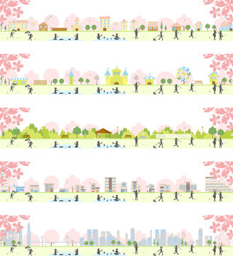 お花見　春　風景