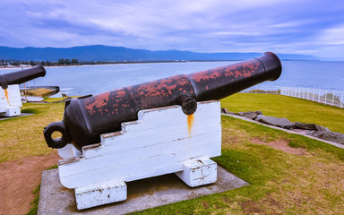 68-pounder cannons installed in 1879 to repel any possible attacks by the Russian navy - Wollongong, Australia