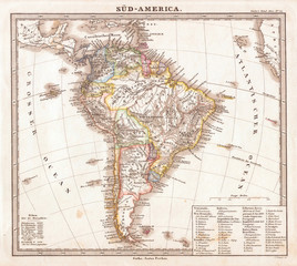 1862, Perthes Map of South America