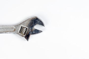 Rustic old used tools hammer wrench screwdriver nose plyers