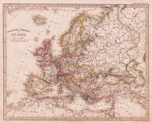 1862, Stieler Map of Europe