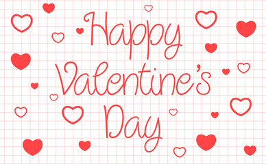 Valentine's day background with hearts.