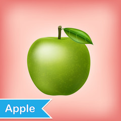Illustration Of Green Apple	