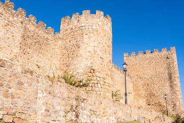 The defensive wall of the old monumental city of Plasencia, and historic and amazing spanish town with good representation of gothic and roman architecture. It surrounding defensive wall is impressive