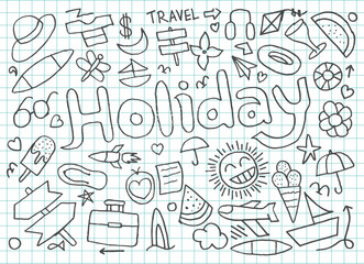 Set of Holiday doodles