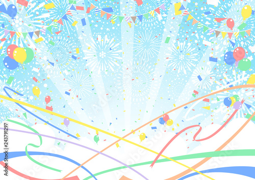 紙吹雪 バルーン 青空背景 Canvas Print Canvas Prints Kid A