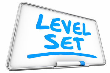 Level Set Calibration Dry Erase Board 3d Illustration