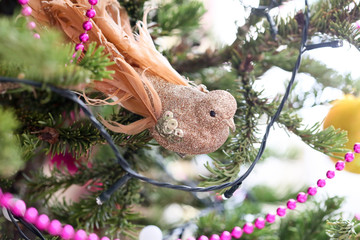 Christmas toys on the tree