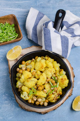 Slices of roasted cauliflower