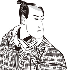 浮世絵　歌舞伎役者　その12　白黒