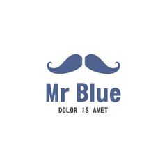 musthache vector mister blue men