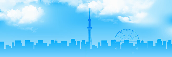 空　東京　風景　背景 