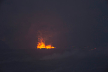 Obraz premium Eruption of Haremaumau crater,Volcano,Big Island,Hawaii