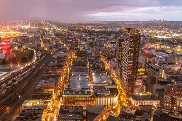 Sparkling Vancouver cityscape at dusk