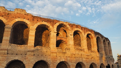 Obraz premium Verona, Italy. The Verona Arena is a Roman amphitheater in the city center, built in the first century