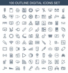 100 digital icons