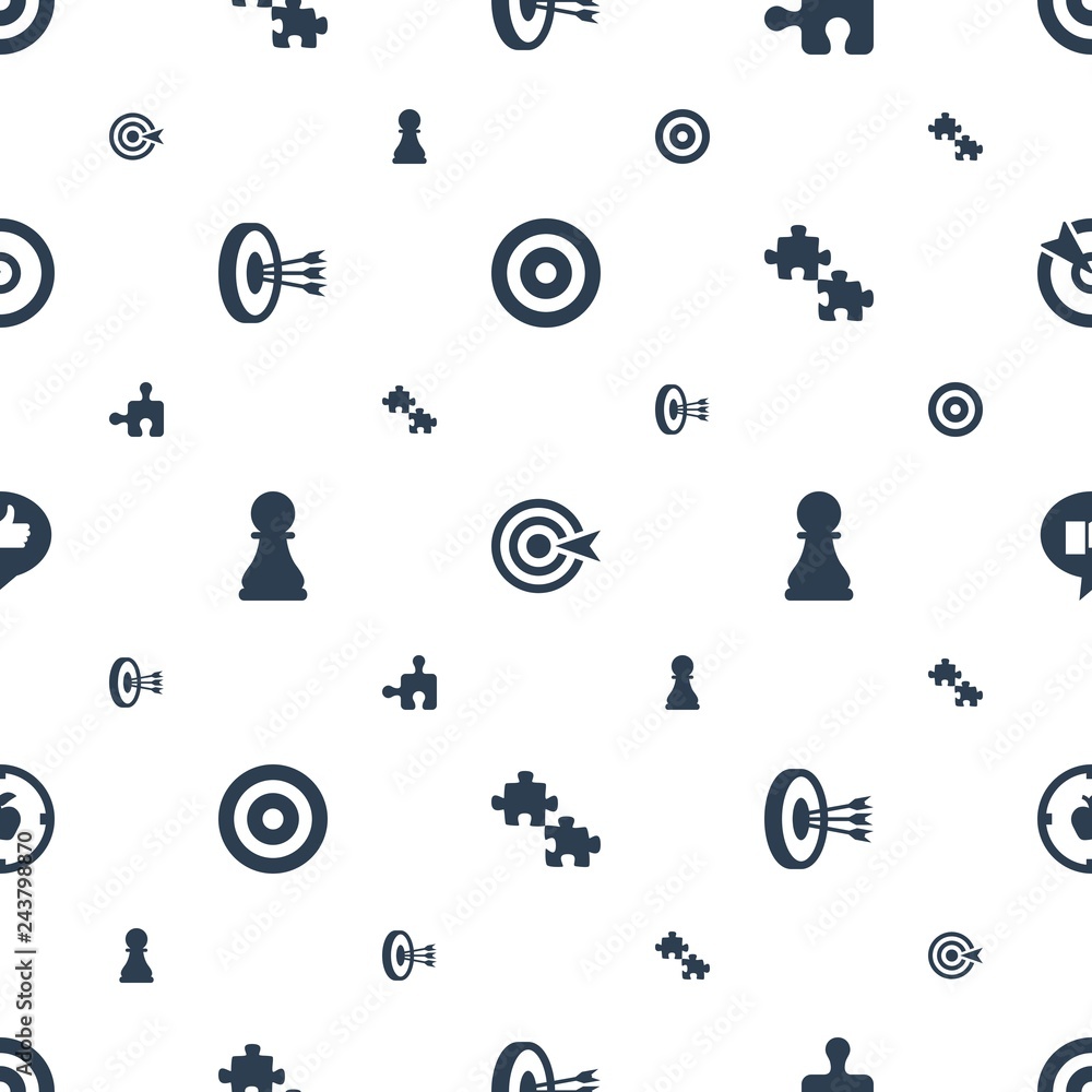 Poster strategy icons pattern seamless white background