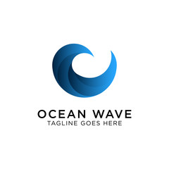Obraz premium Wave Logo Design Inspiration, Vector illustration