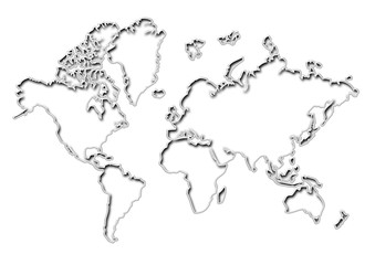Fototapeta premium 抽象的な世界地図