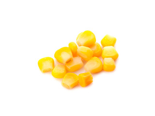 canned corn on a white background